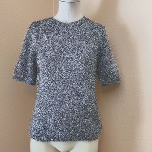 I N C black and silver blouse